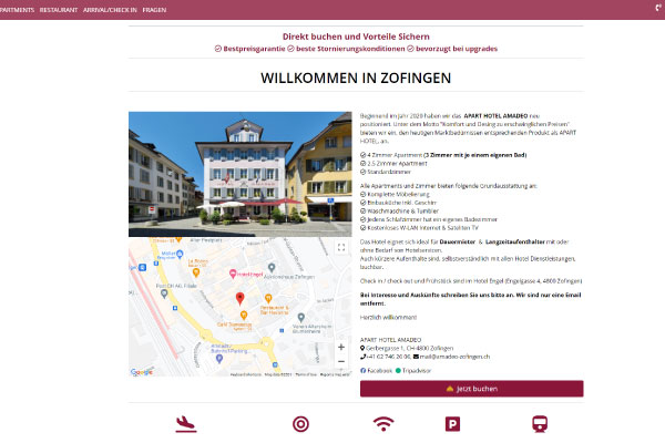 amadeo-zofingen.ch | Aparthotel Amadeo Zofingen